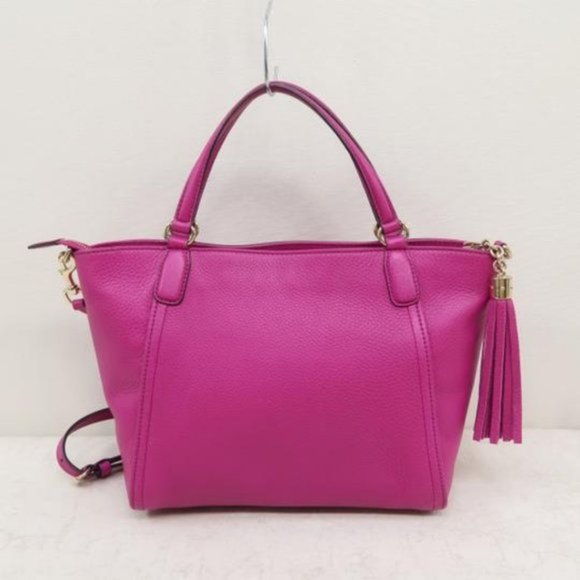 Auth Gucci Soho Small Fuchsia Calfskin Satchel Bag - Picture 2 of 11